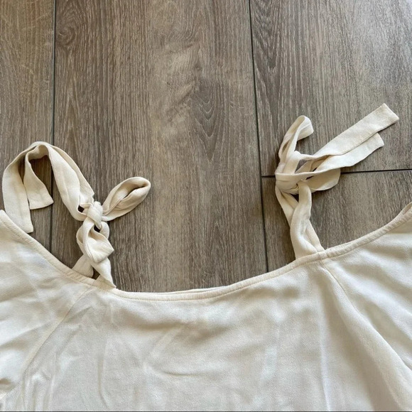 Others Follow Self Tie Cold  Shoulder Ruffle Sleeve Blouse - Picture 7 of 13